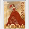 All Wall Decor * | Semana De La Moda By Tava Studio Mirror Framed Print Wall Art, 22 X 26 Red