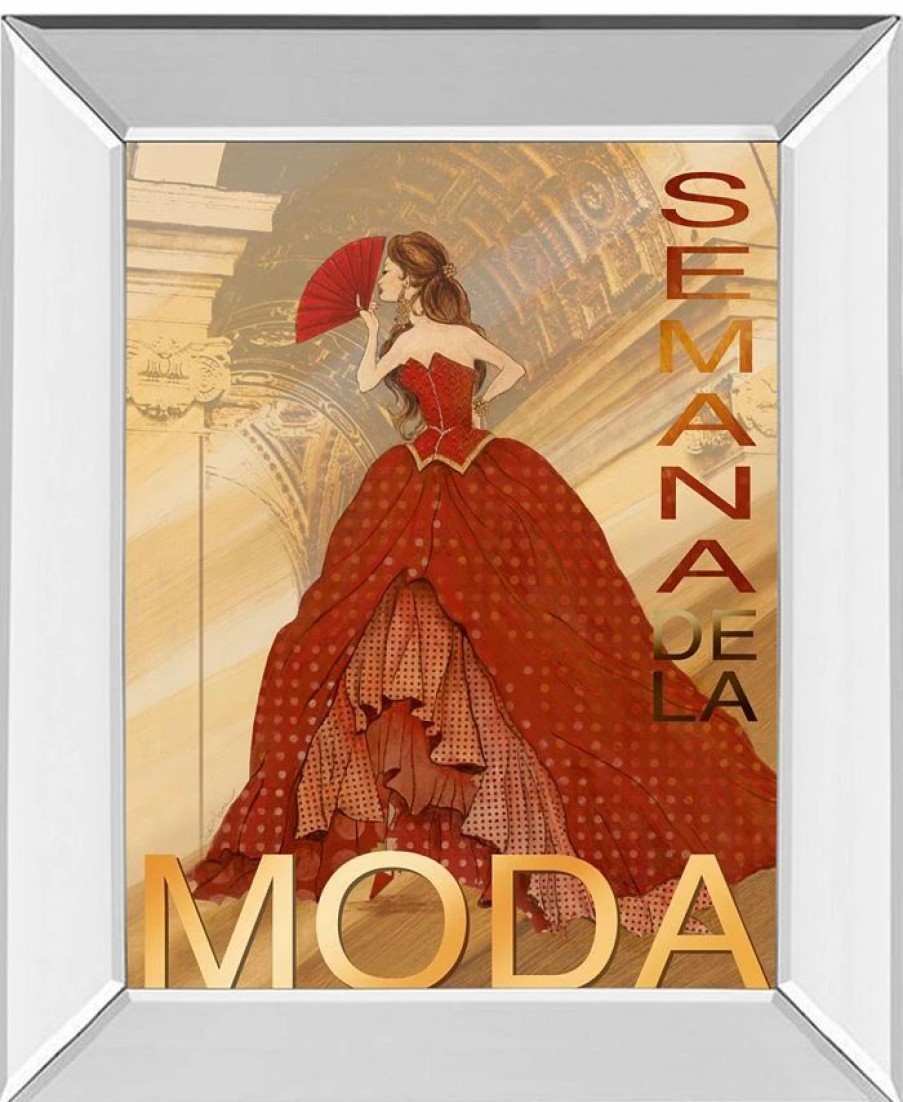 All Wall Decor * | Semana De La Moda By Tava Studio Mirror Framed Print Wall Art, 22 X 26 Red