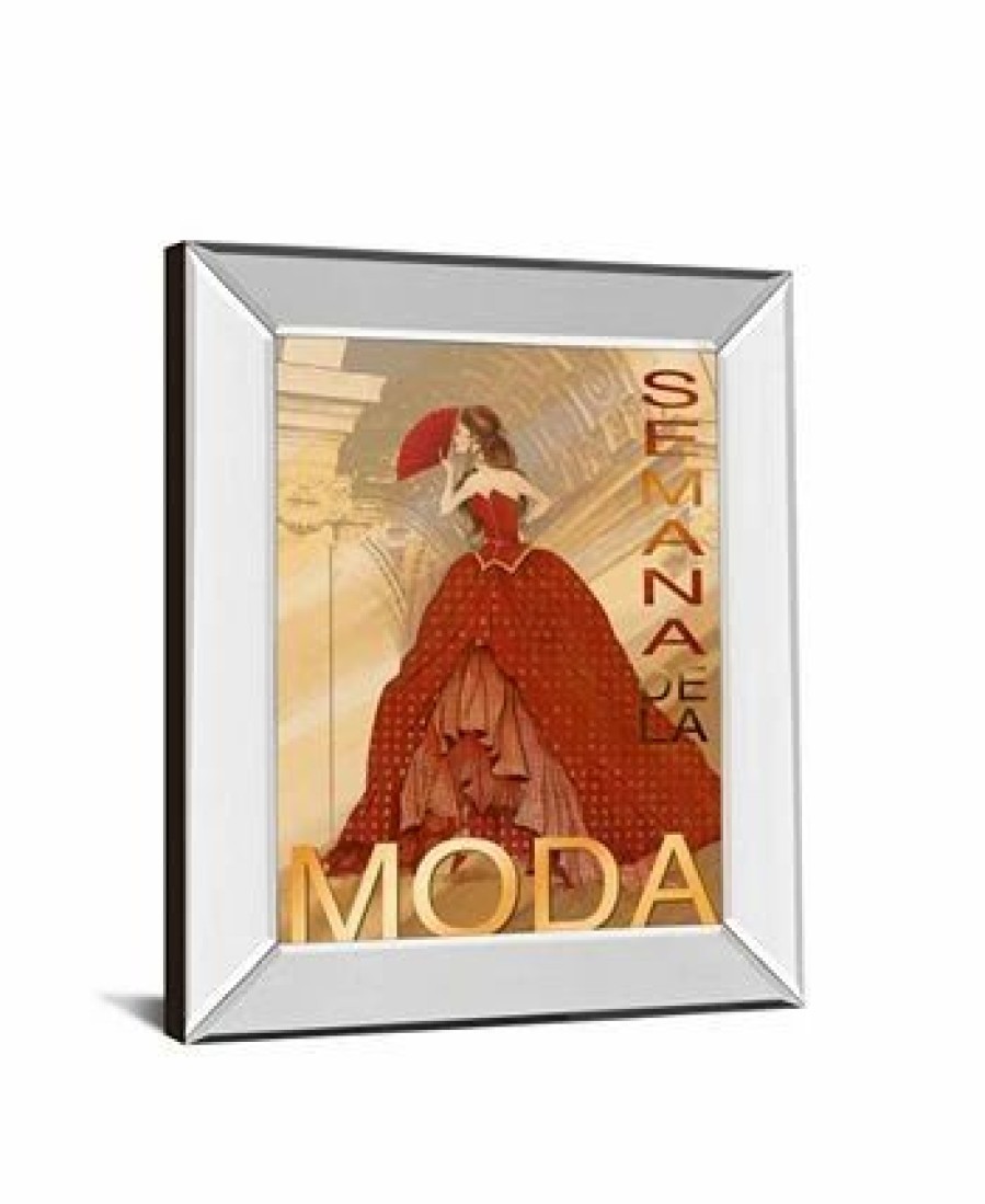 All Wall Decor * | Semana De La Moda By Tava Studio Mirror Framed Print Wall Art, 22 X 26 Red