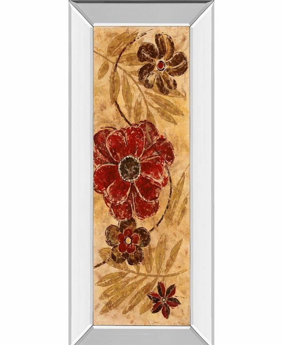 All Wall Decor * | Touch Of Honey Il By Maria Donovan Mirror Framed Print Wall Art 18 X 42 Red