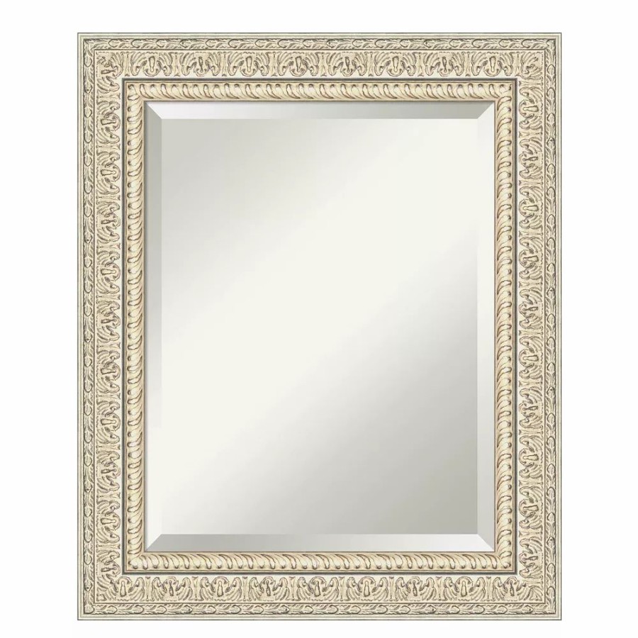 Mirrors * | Amanti Art Baroque Cream Wood Medium Wall Mirror