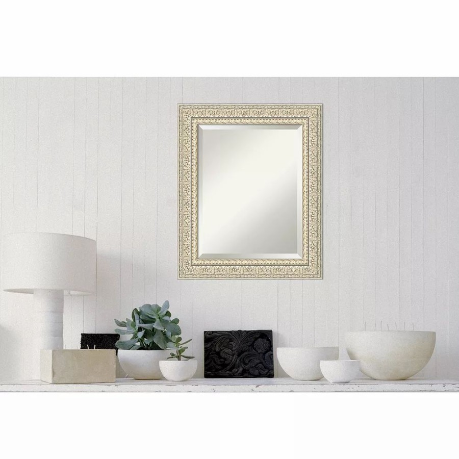 Mirrors * | Amanti Art Baroque Cream Wood Medium Wall Mirror