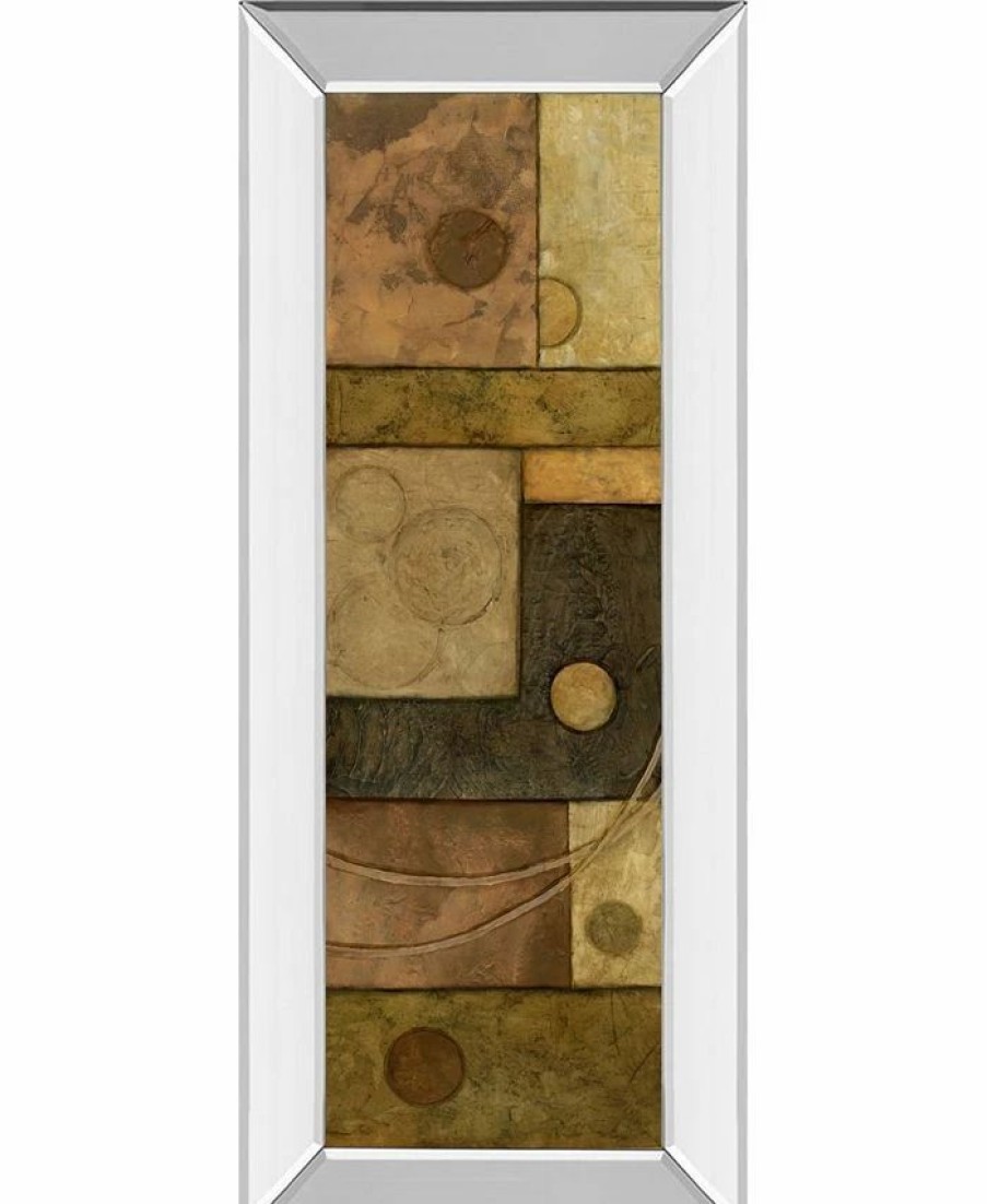 All Wall Decor * | Ircle Game I By Norm Olson Mirror Framed Print Wall Art 18 X 42 Tan