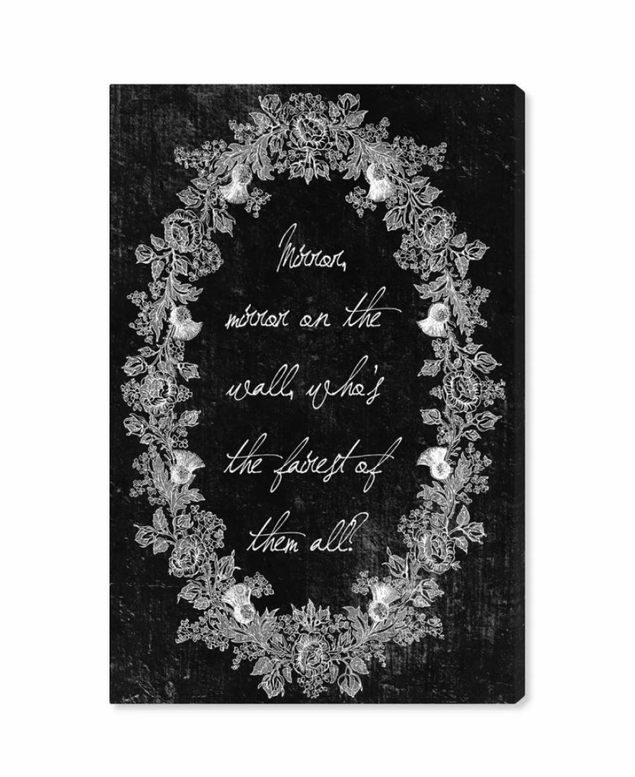 All Wall Decor * | Mirror Mirror Canvas Art, 30 X 45 Black