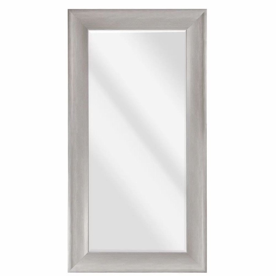 Mirrors * | American Art Decor Bentley Large White Driftwood Wall Vanity Mirror