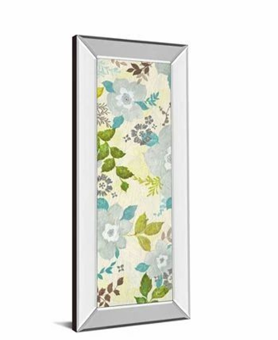 All Wall Decor * | Fragrant Garden I By Tava Studios Mirror Framed Print Wall Art 18 X 42 Blue