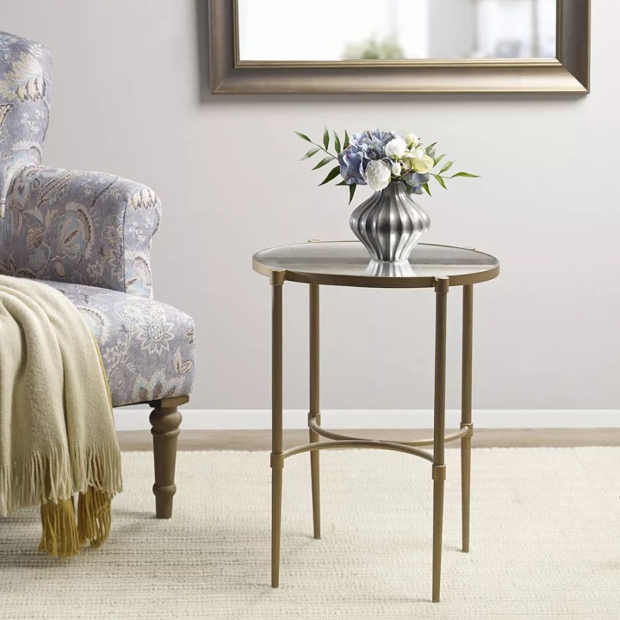 Furniture * | Martha Stewart Lia Oval Mirror End Table