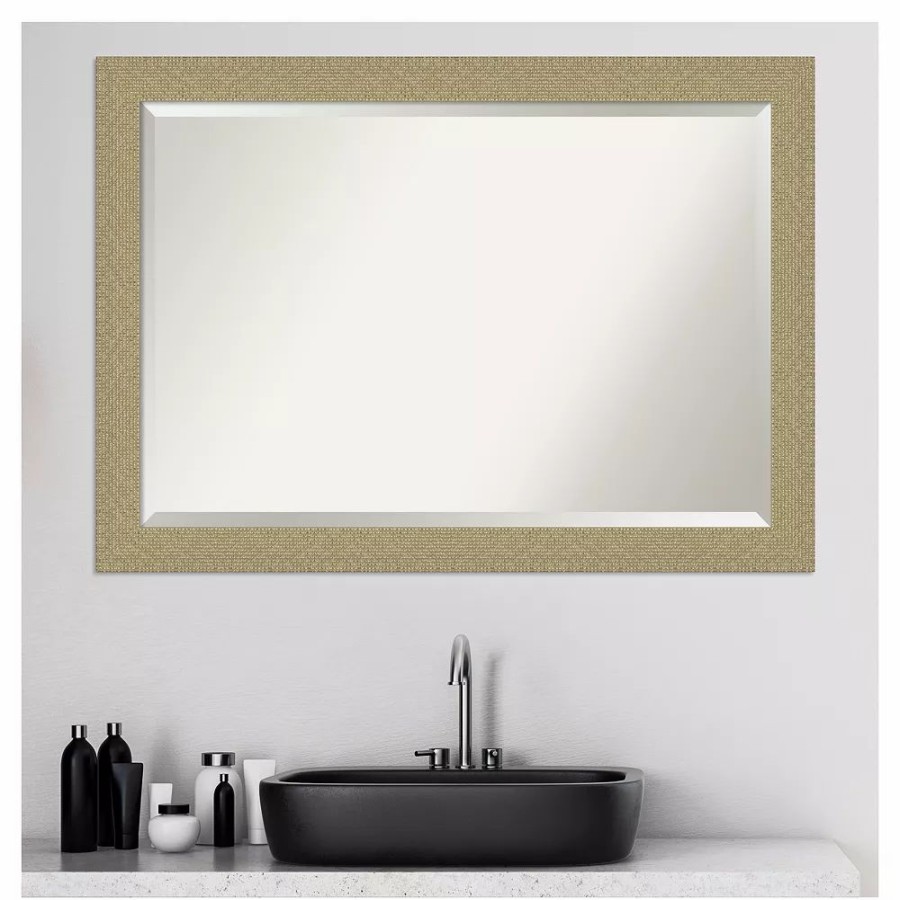 Mirrors * | Amanti Art Mosaic Gold Bathroom Vanity Wall Mirror