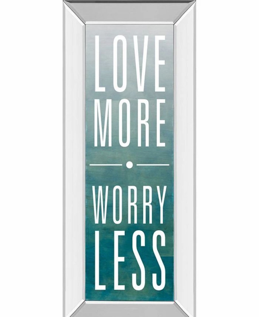 All Wall Decor * | Love By Sd Studios Mirror Framed Print Wall Art 18 X 42 Blue