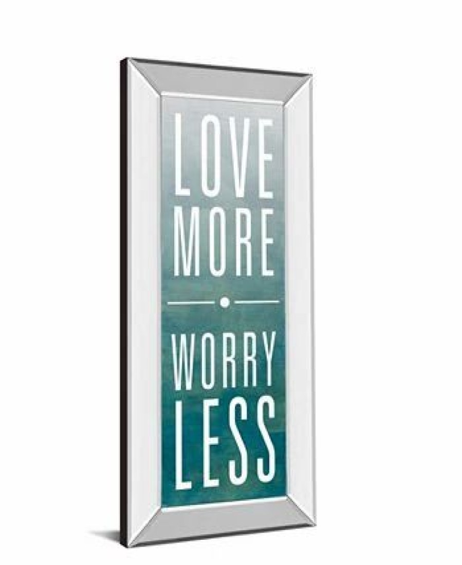 All Wall Decor * | Love By Sd Studios Mirror Framed Print Wall Art 18 X 42 Blue