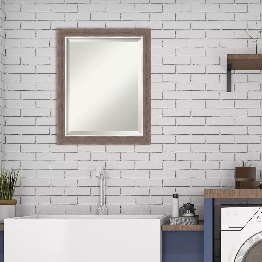 Mirrors * | Amanti Art Noble Mocha Framed Bathroom Vanity Wall Mirror