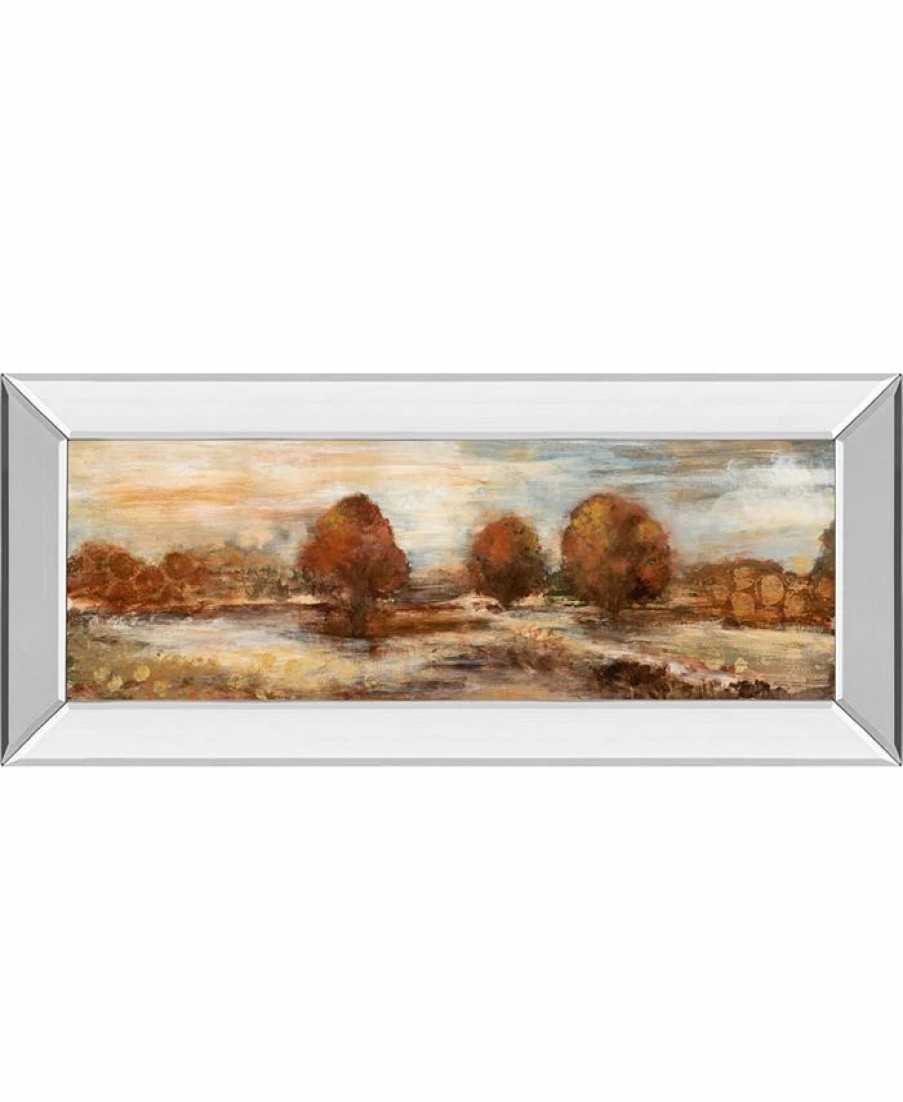 All Wall Decor * | Morning Meadows Il By Tava Studios Mirror Framed Print Wall Art 18 X 42 Brown