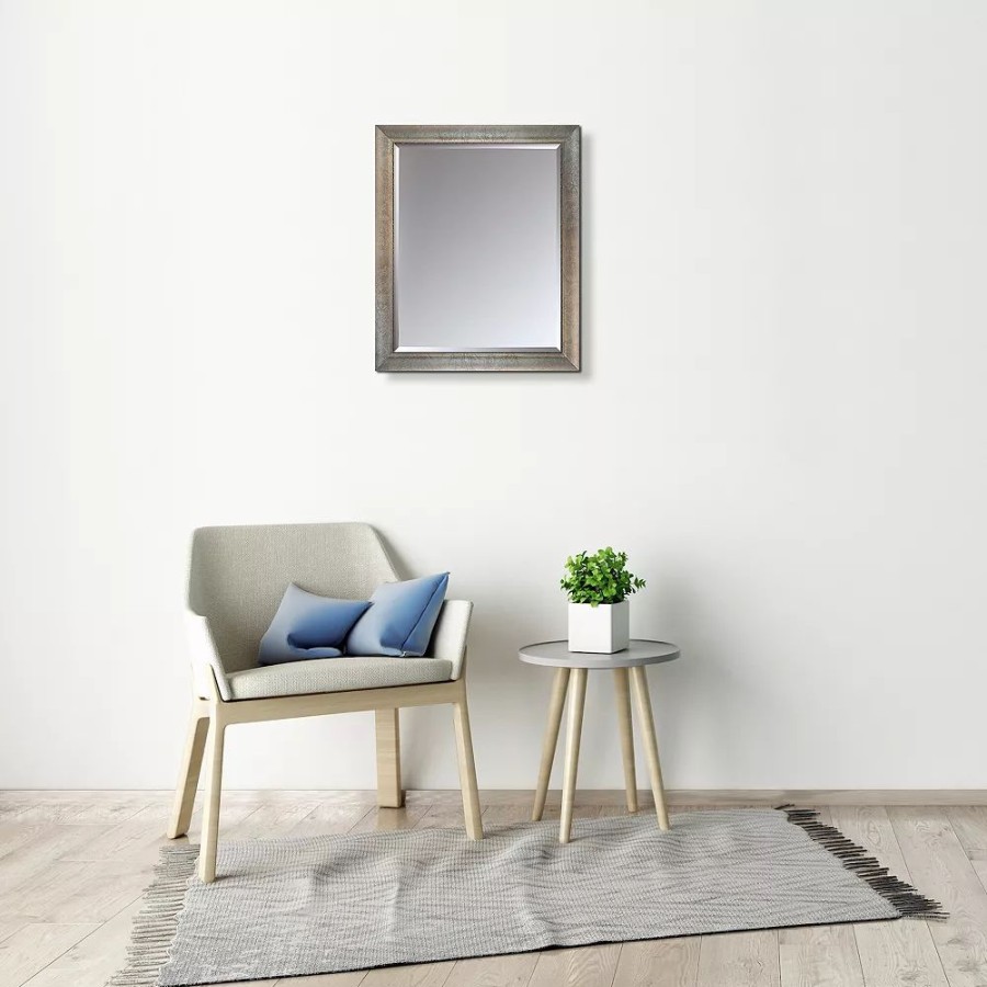 Mirrors * | La Pastiche Silver Scoop With Swirl Framed Mirror