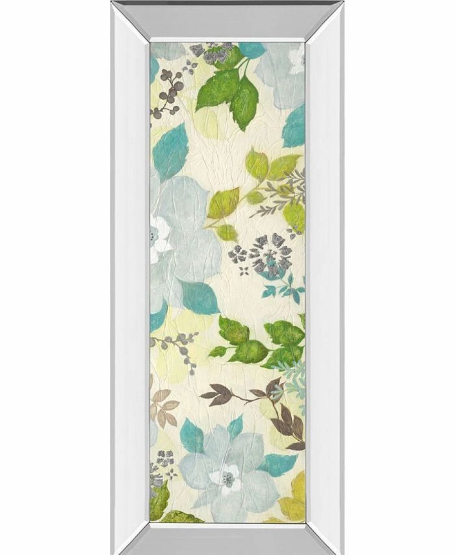 All Wall Decor * | Fragrant Garden Il By Tava Studios Mirror Framed Print Wall Art 18 X 42 Blue