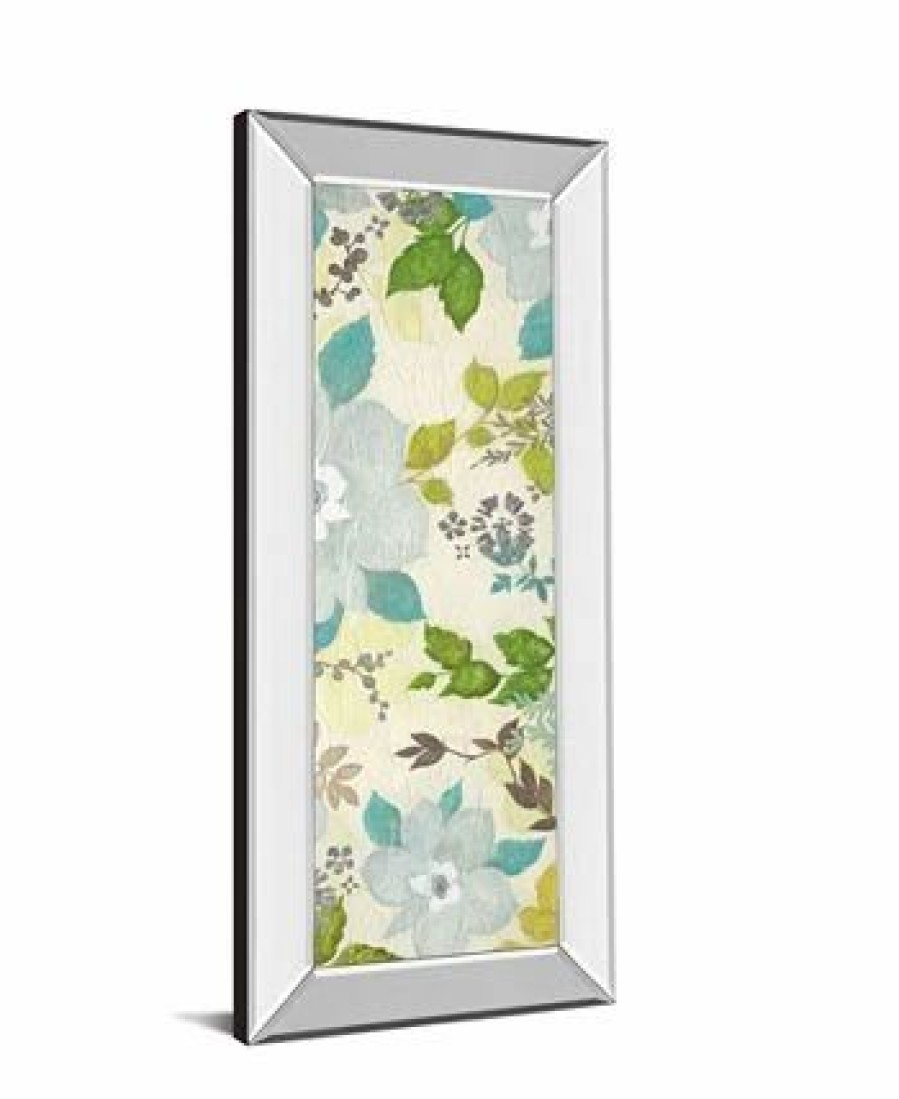 All Wall Decor * | Fragrant Garden Il By Tava Studios Mirror Framed Print Wall Art 18 X 42 Blue