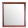 Furniture * | Passion Furniture Classic Square Wood Framed Dresser Mirror, 38 In. X 38 In. Cherry