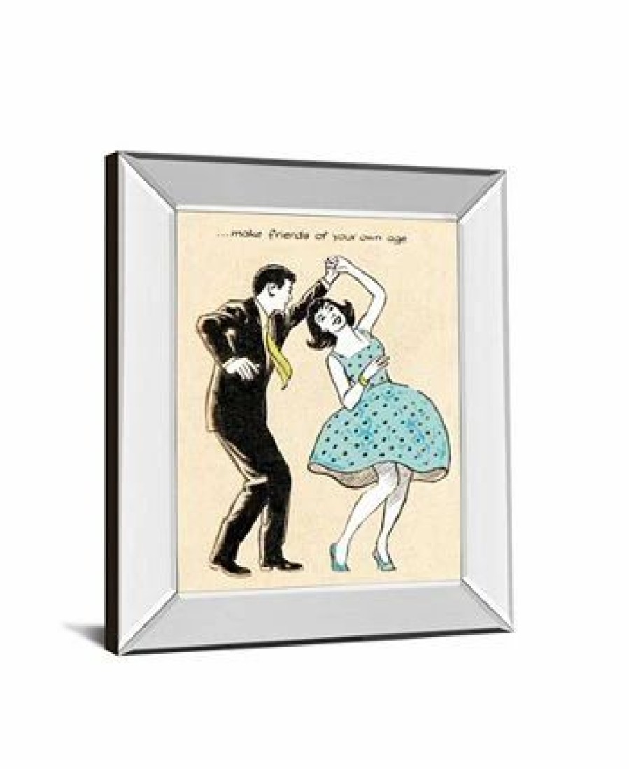 All Wall Decor * | Make Friends Of Your Own Age By Roy Newby Mirror Framed Print Wall Art, 22 X 26 Blue