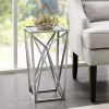 Furniture * | Madison Park Maxx Metallic Angular Mirror End Table