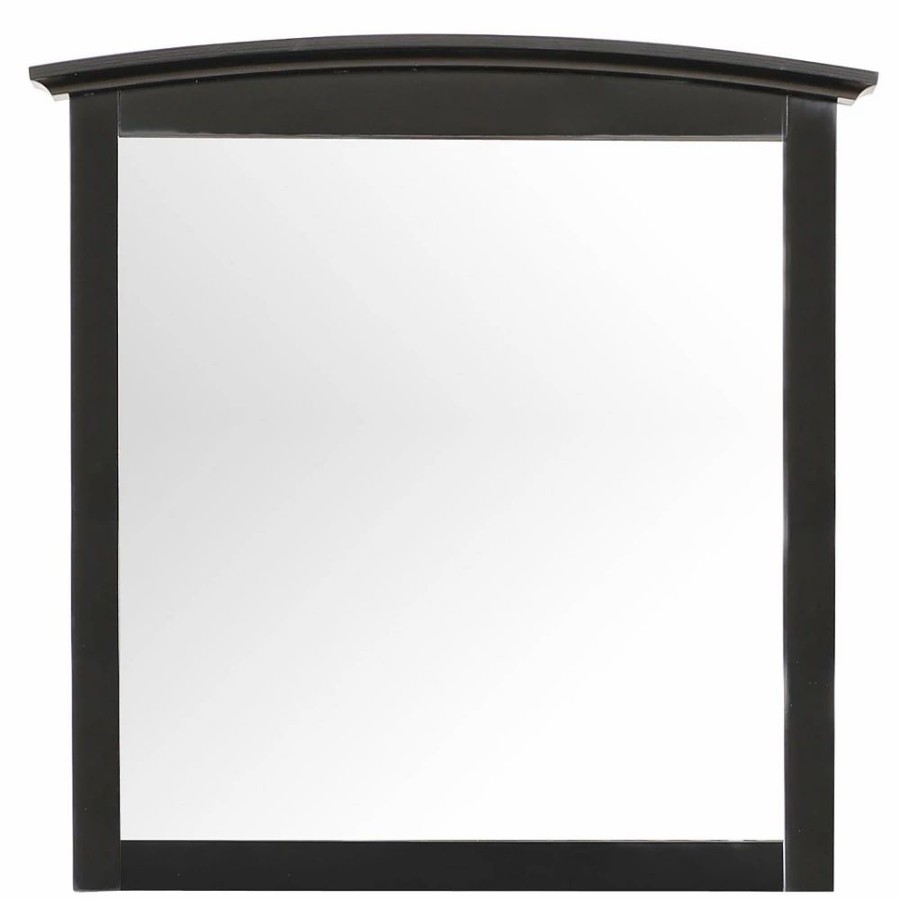 Furniture * | Passion Furniture Classic Rectangle Framed Dresser Mirror, 37 In. X 35 In. Gray