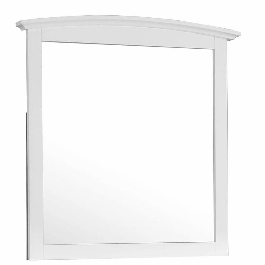 Furniture * | Passion Furniture Classic Rectangle Framed Dresser Mirror, 37 In. X 35 In. Gray