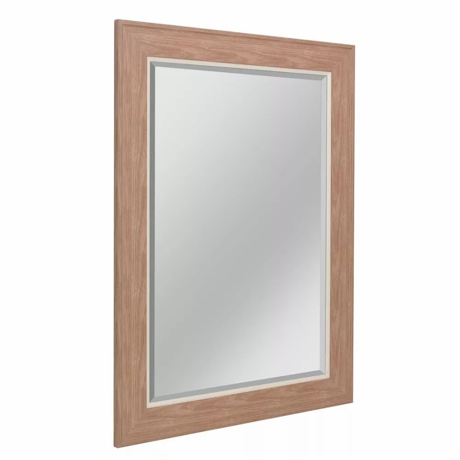 Mirrors * | Head West Walnut Framed Vanity Mirror 29 X 35