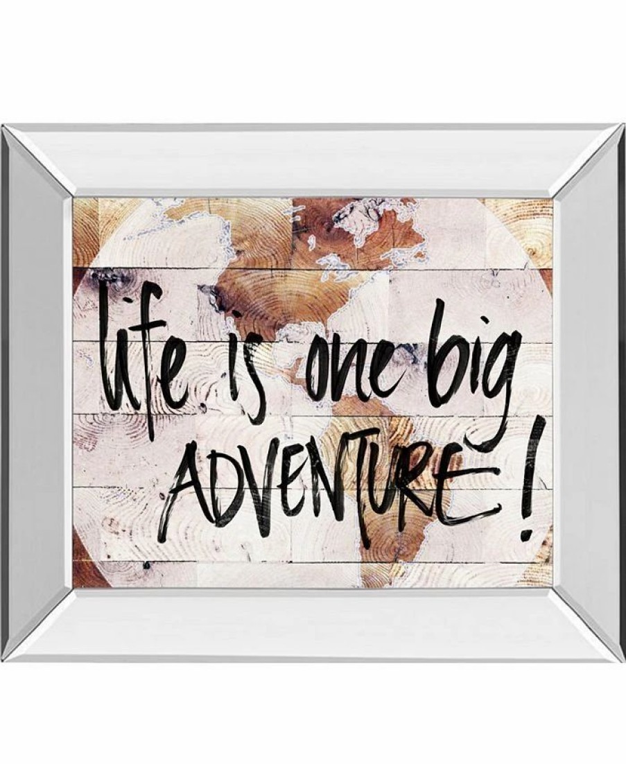 All Wall Decor * | World On Wood By Sd Studios Mirror Framed Print Wall Art, 22 X 26 Brown