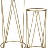 Kitchen & Dining Room * | Metal Mirror Accent Table Set