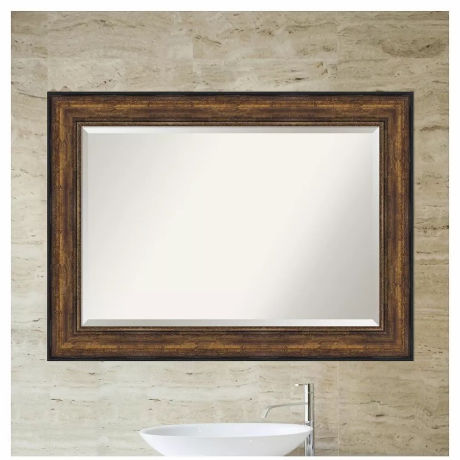 Mirrors * | Amanti Art Ballroom Bronze Bathroom Vanity Wall Mirror