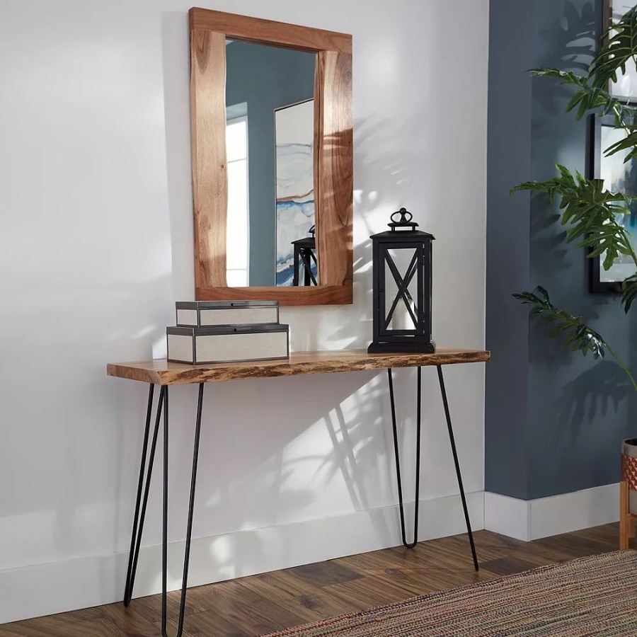 Furniture * | Alaterre Hairpin Console Table & Wall Mirror 2-Piece Set