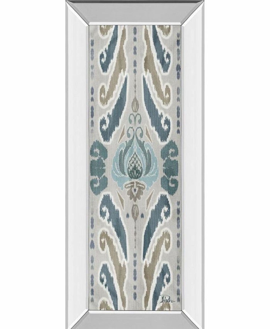 All Wall Decor * | Touch Of Flourish I By Patricia Pinto Mirror Framed Print Wall Art 18 X 42 Blue