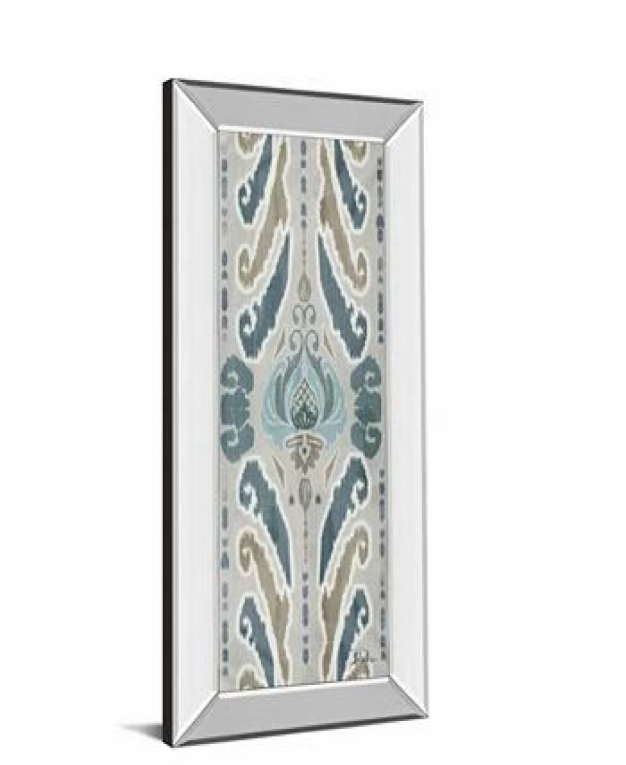 All Wall Decor * | Touch Of Flourish I By Patricia Pinto Mirror Framed Print Wall Art 18 X 42 Blue