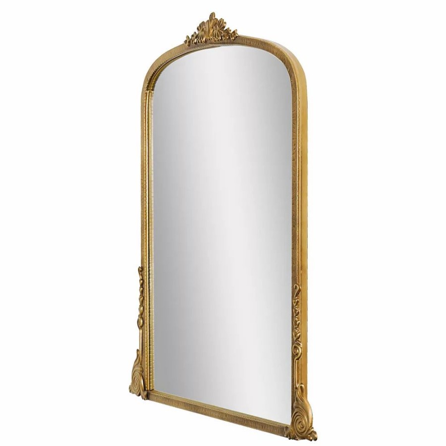 Mirrors * | Head West Brass Ornate Wall Mirror