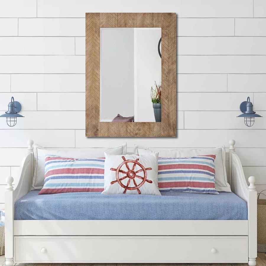 Mirrors * | Chevron Rectangular Wall Mirror