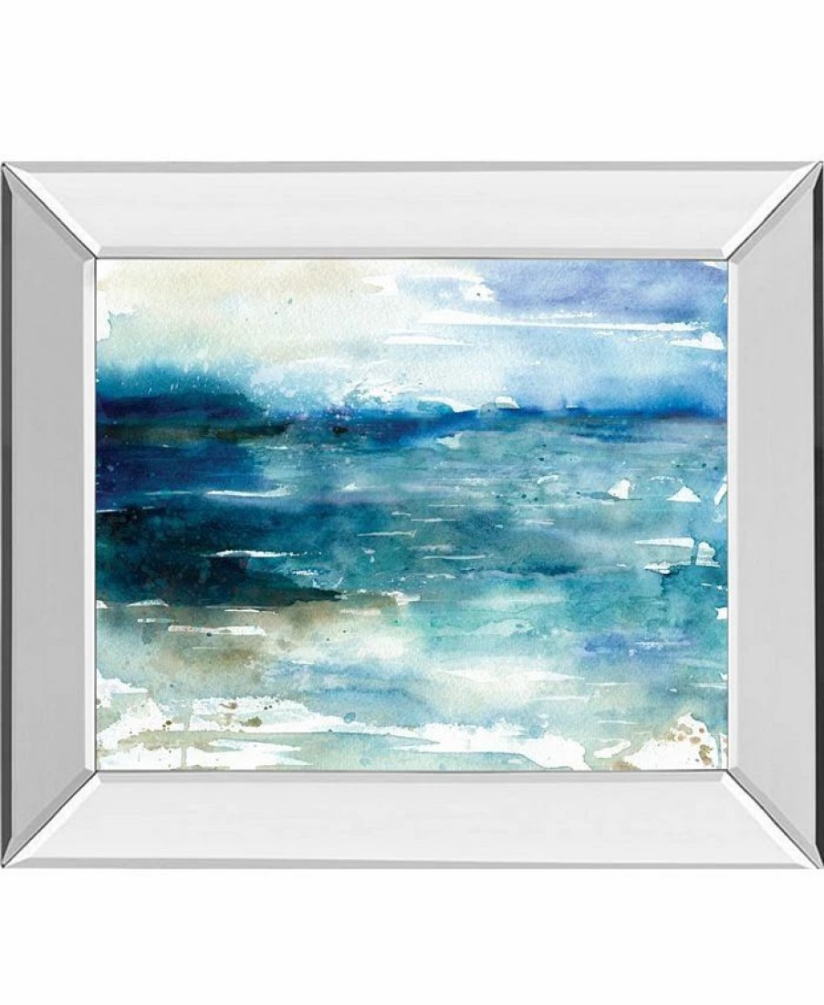 All Wall Decor * | Ocean Break I By Carol Robinson Mirror Framed Print Wall Art, 22 X 26 Blue