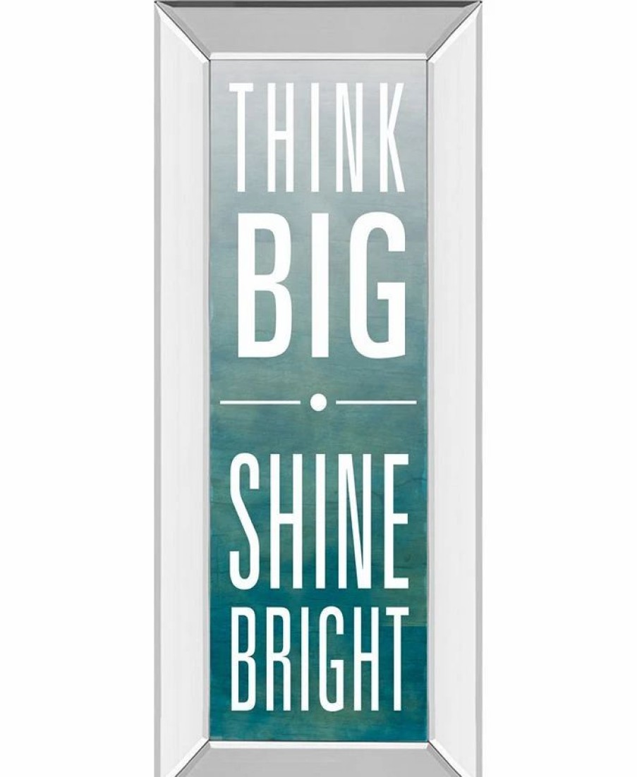 All Wall Decor * | Shine By Sd Studios Mirror Framed Print Wall Art 18 X 42 Blue