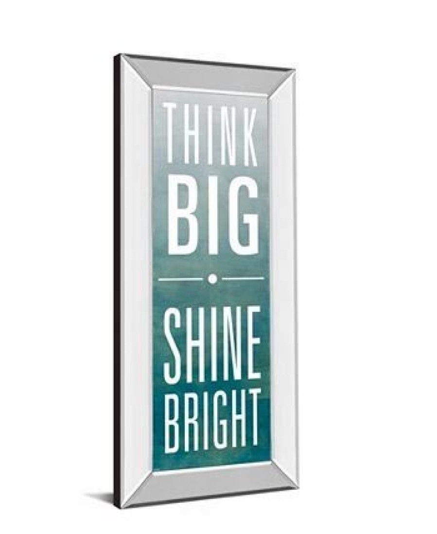 All Wall Decor * | Shine By Sd Studios Mirror Framed Print Wall Art 18 X 42 Blue