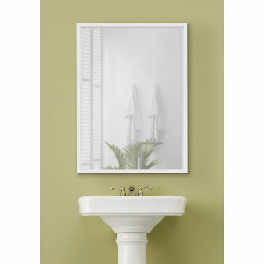 Mirrors * | Kate And Laurel Travis Framed Bathroom Wall Mirror