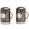 Kitchen & Dining Room * | Hammered Black Mirror Stovetop Salt & Pepper Set Home