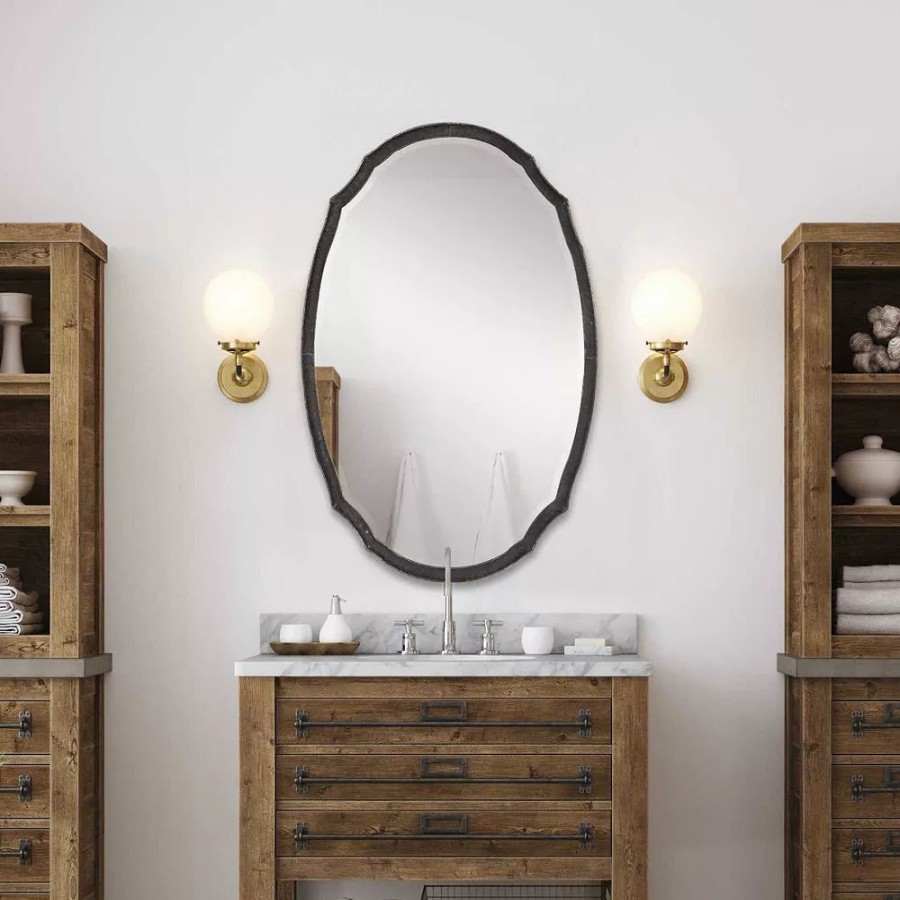 Mirrors * | Hammered Oval Wall Mirror