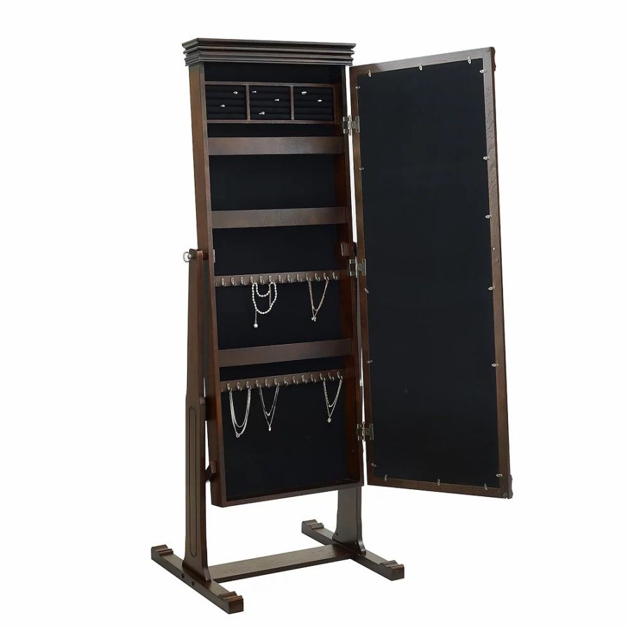 Furniture * | Linon Angela Cheval Mirror Jewelry Armoire