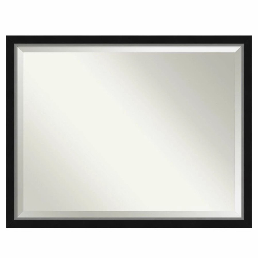 Mirrors * | Amanti Art Narrow Eva Black Bathroom Vanity Wall Mirror