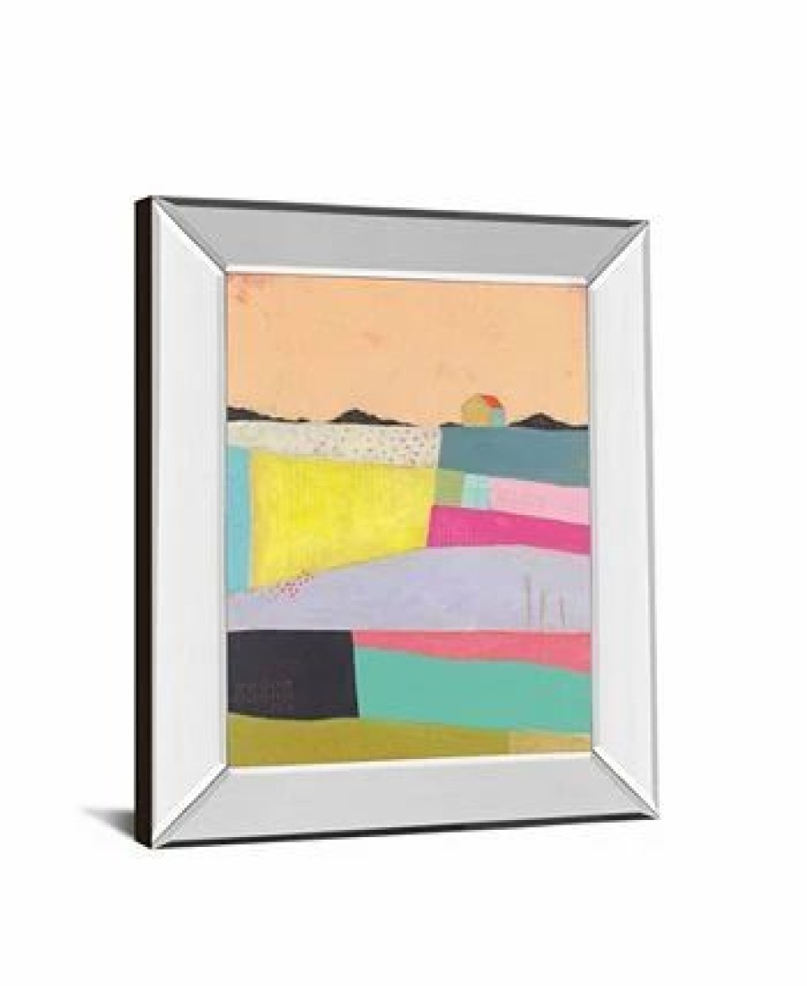 All Wall Decor * | Live Colorfully-Applique By Joelle Wehkamp Mirror Framed Print Wall Art, 22 X 26 Blue