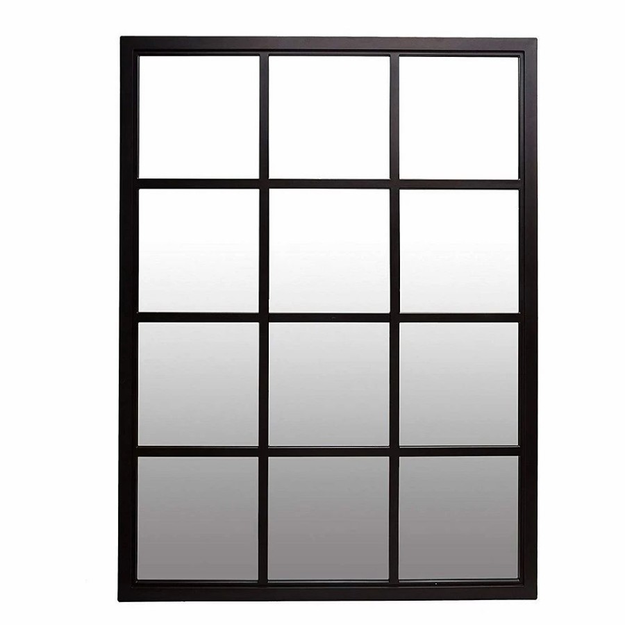 Mirrors * | Patton Classic Black Windowpane Mirror