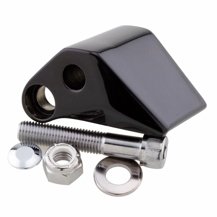 Mirror Adapters & Clamps * | J&P Cycles Black Right Mirror Adapter For Harley Models Handlebar Controls