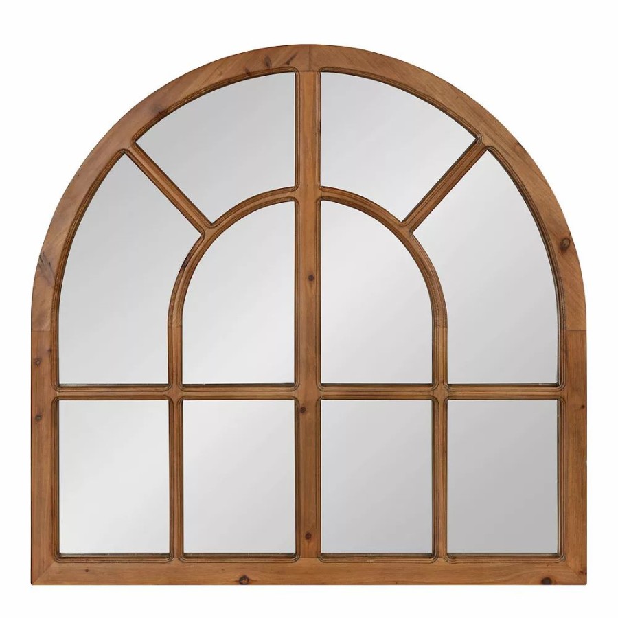 Mirrors * | Kate And Laurel Boldmere Windowpane Arch Wall Mirror