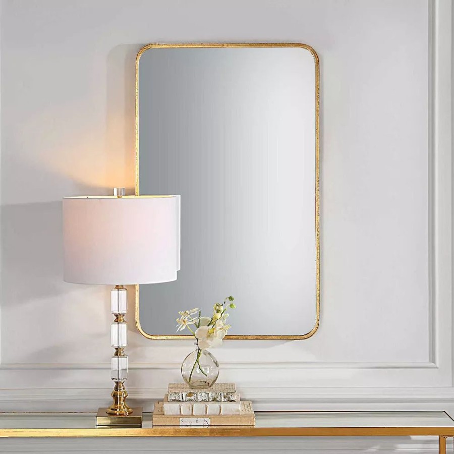 Mirrors * | Rounded Corner Rectangle Wall Mirror