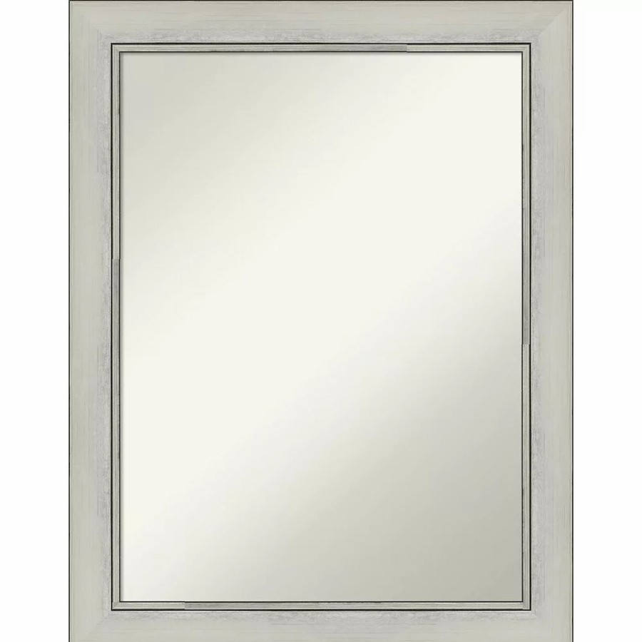 Mirrors * | Amanti Art Non-Beveled Bathroom Wall Mirror Flair Polished Nickel Frame