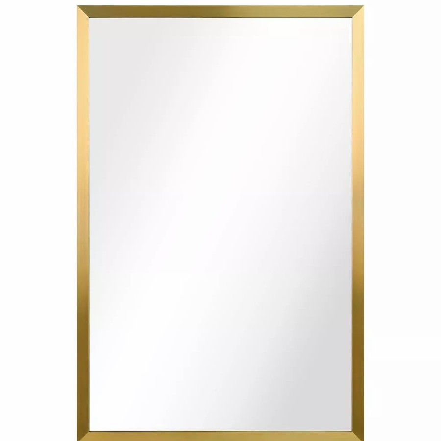 Mirrors * | Empire Art Direct Rectangular Wall Mirror Gold