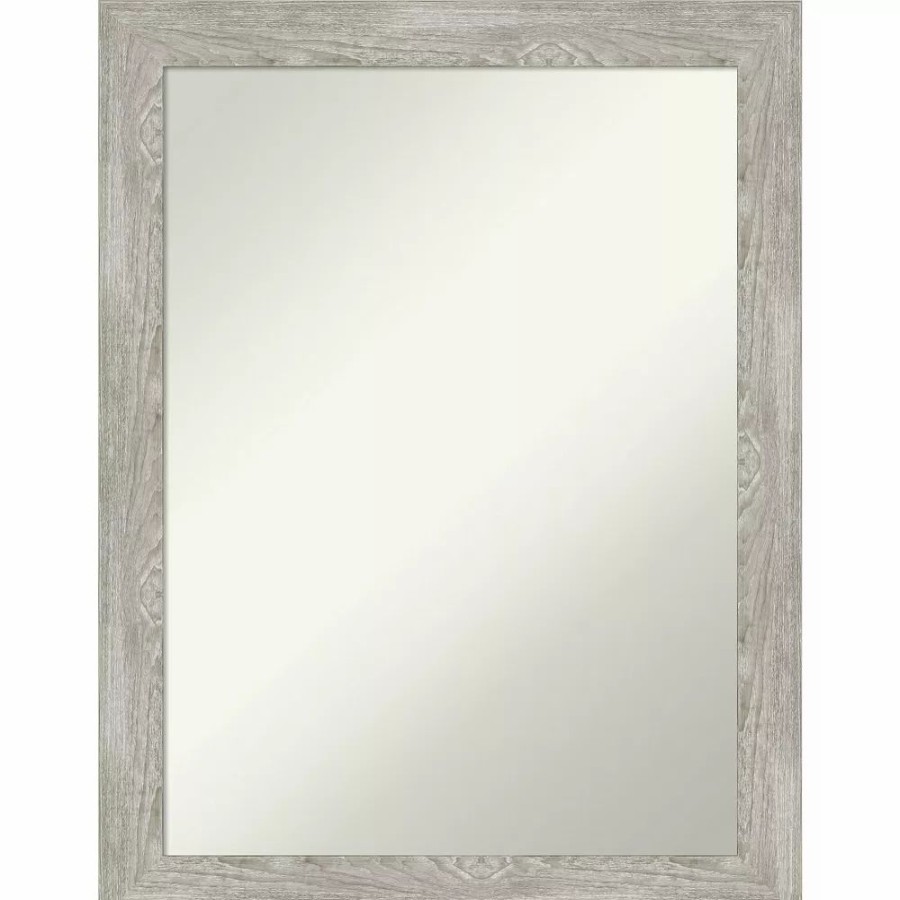 Mirrors * | Amanti Art Dove Gray Wash Narrow Bathroom Wall Mirror