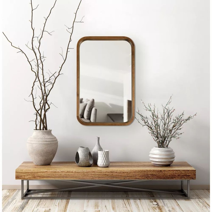 Mirrors * | Kate And Laurel Hutton Rounded Corners Wall Mirror